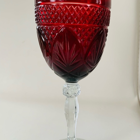 Ruby red glasses of 4 - Picture 10 of 10